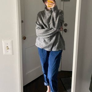Oversized gray sweater